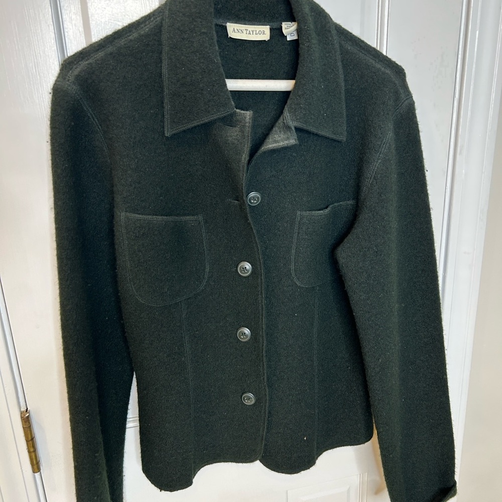 Ann Taylor Forest Green Wool Jacket